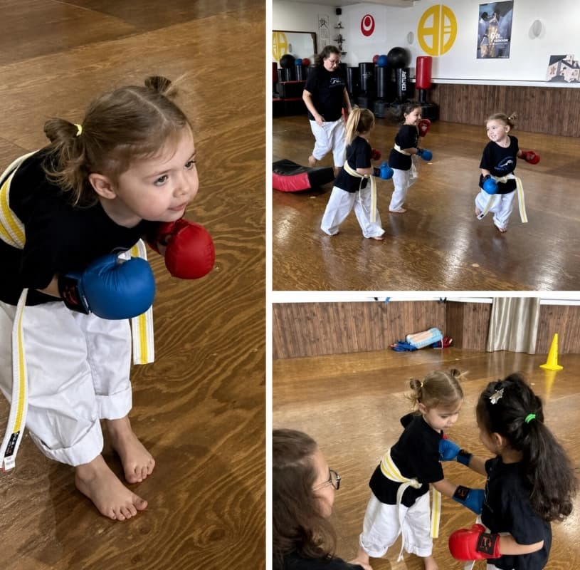 Young karate students training at Maple Ridge Karate Center
